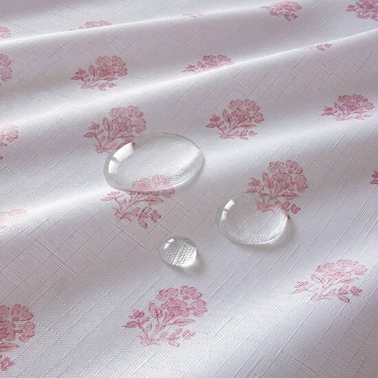 Intelligent Design Savanna Floral Ruffle Shower Curtain with 12 Roller Ball Hooks