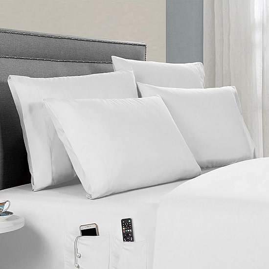 Kathy Ireland Smart With Side Pocket Sheet Set