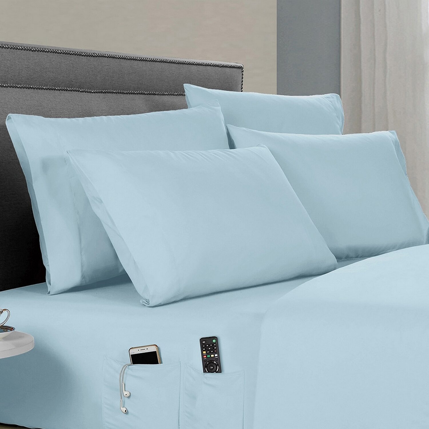 Kathy Ireland Smart With Side Pocket Sheet Set