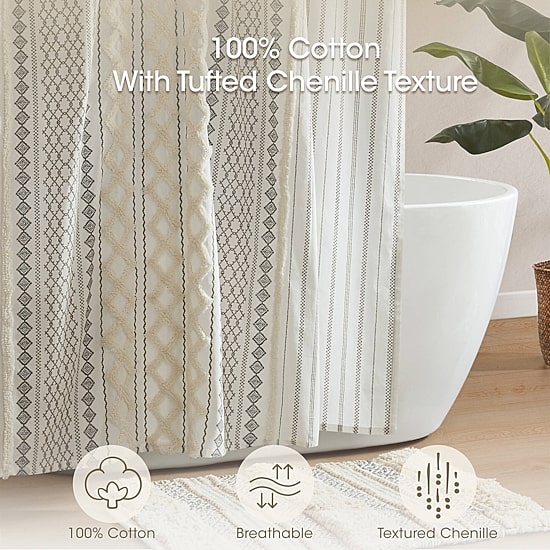INK+IVY Imani Cotton Shower Curtain