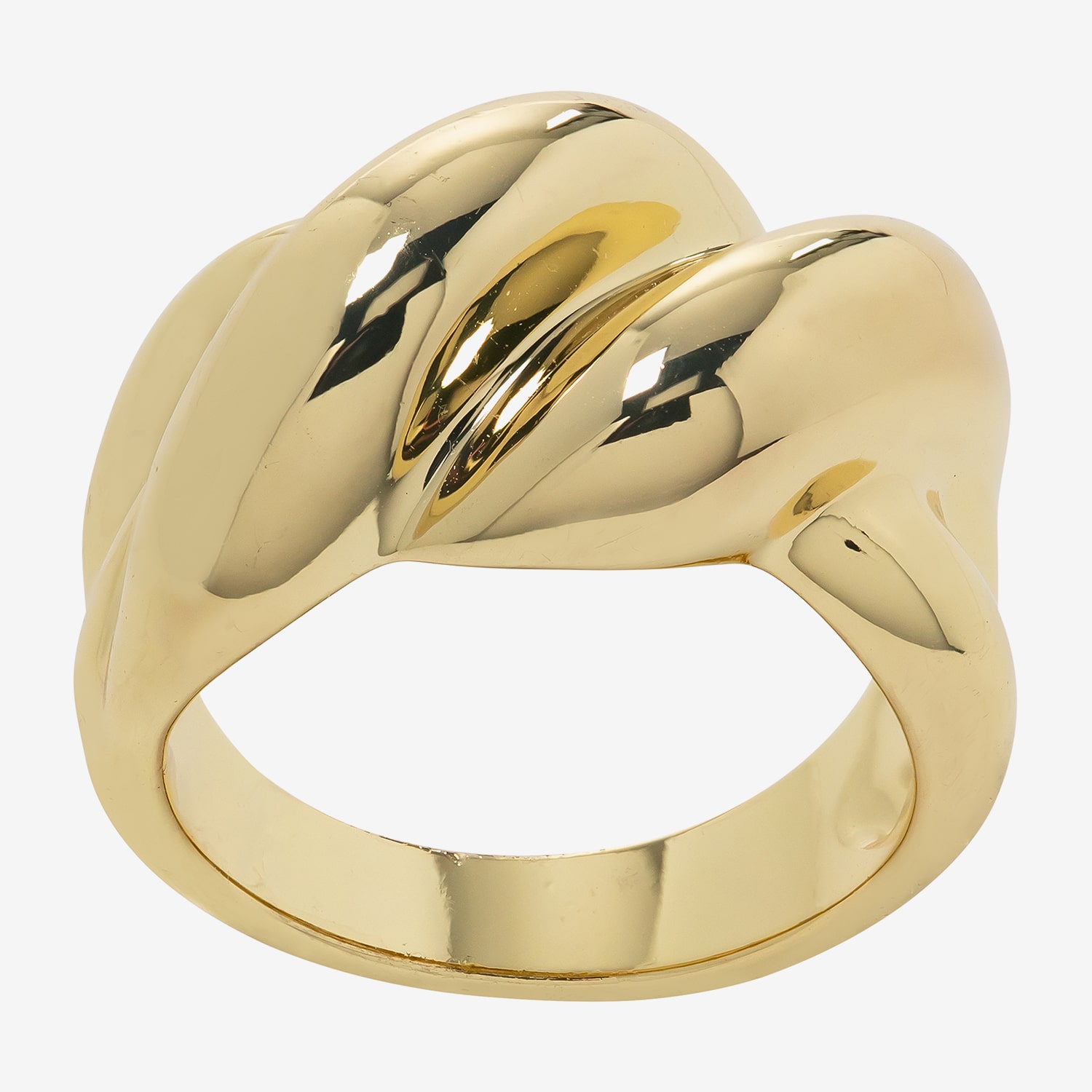 Sparkle Allure Womens 14K Gold Over Brass Band