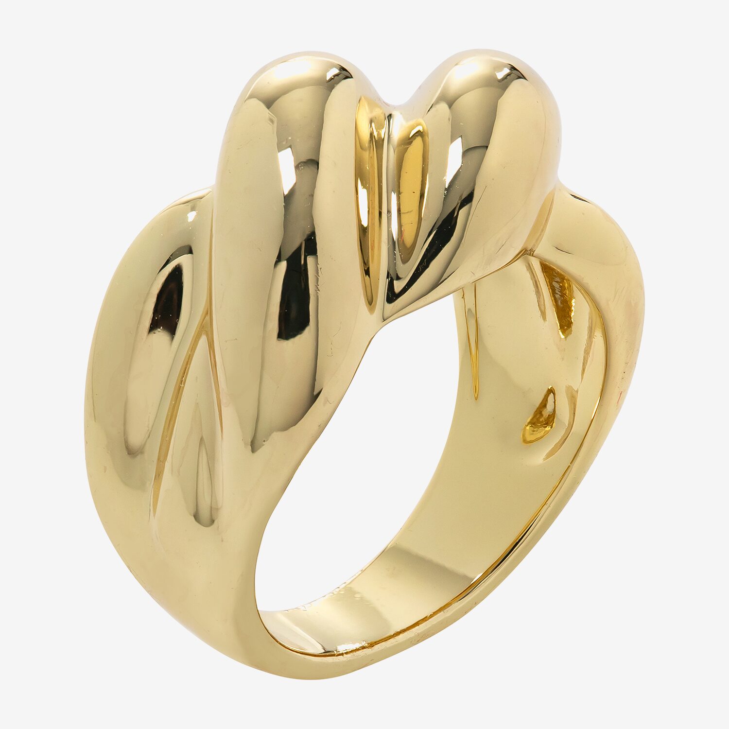 Sparkle Allure Womens 14K Gold Over Brass Band