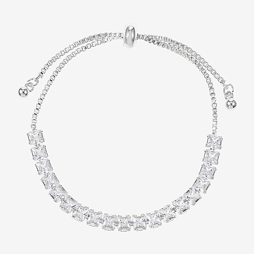 Sparkle Allure Womens Cubic Zirconia Pure Silver Over Brass Round 2-pc. Jewelry Set, One Size, Silver
