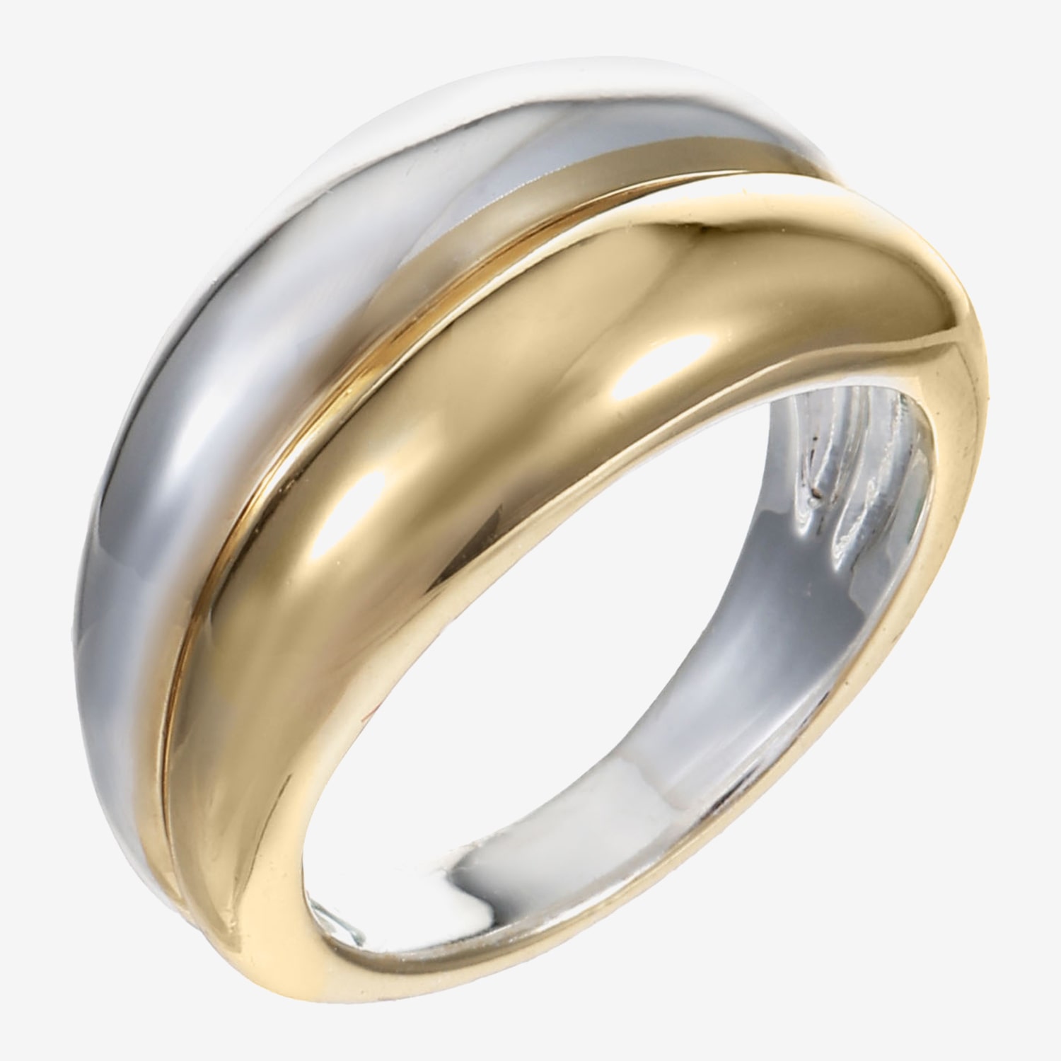 Sparkle Allure Womens 11.5MM 14K Gold Over Brass Band