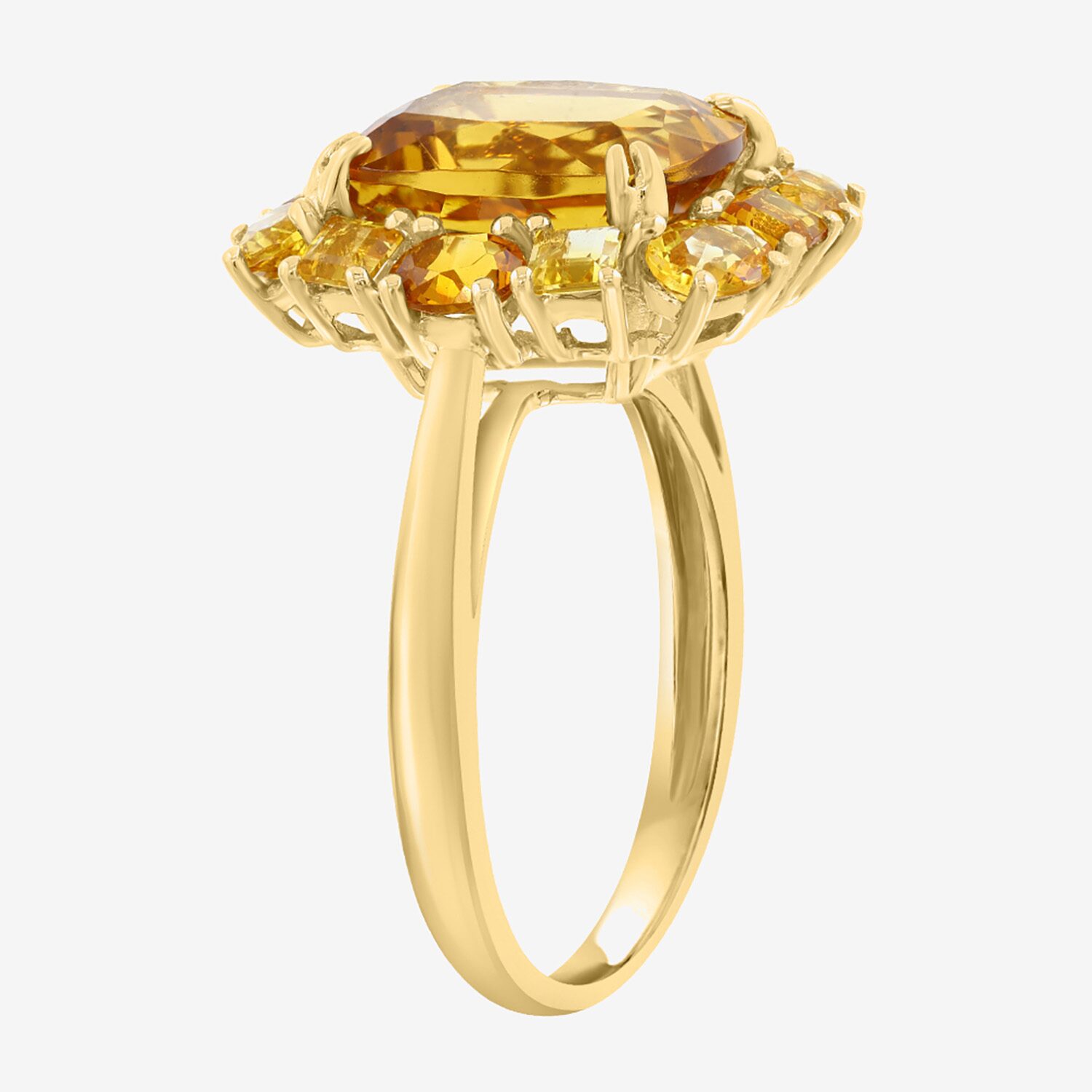 Effy Final Call Limited Quantities! Womens Genuine Yellow Citrine 14K Gold Cushion Cocktail Ring