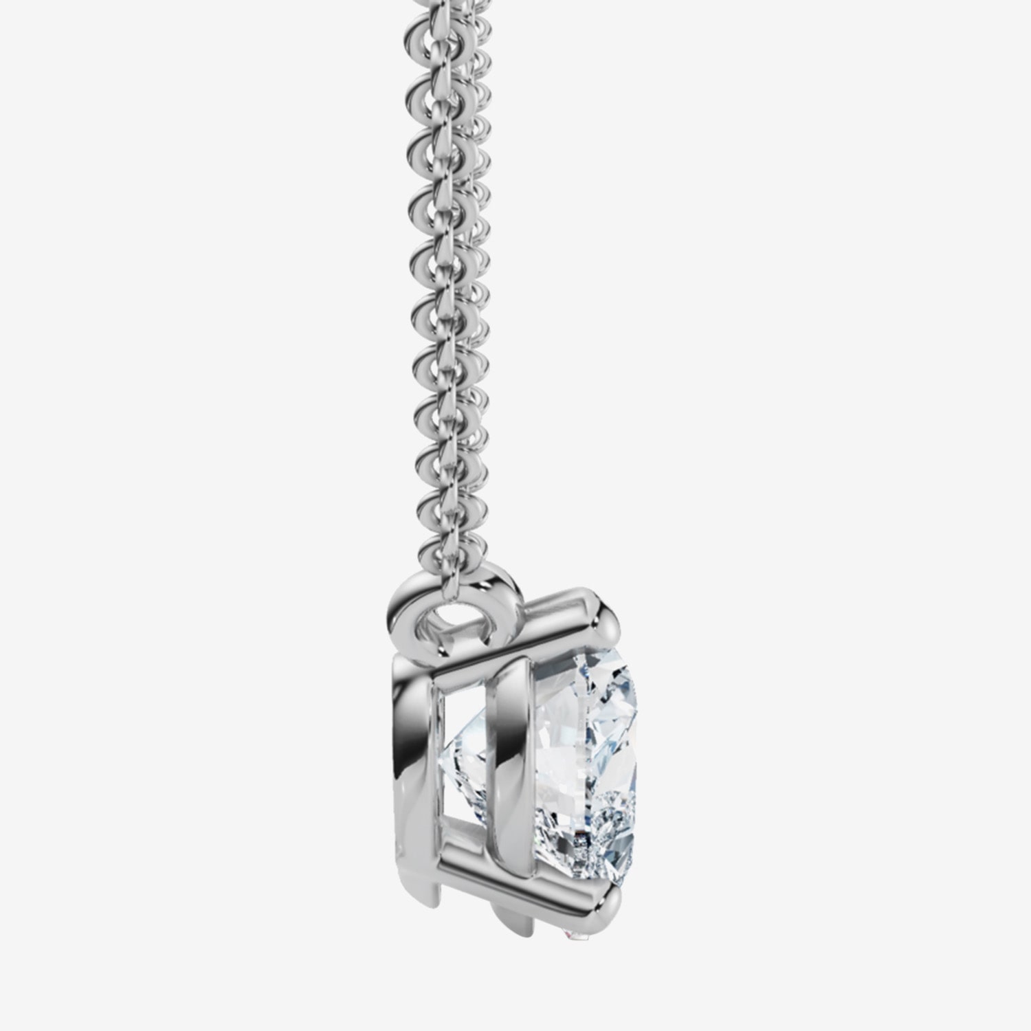 Womens 3 CT. Lab Grown White Diamond 14K Gold Heart 18 Inch Pendant Necklace