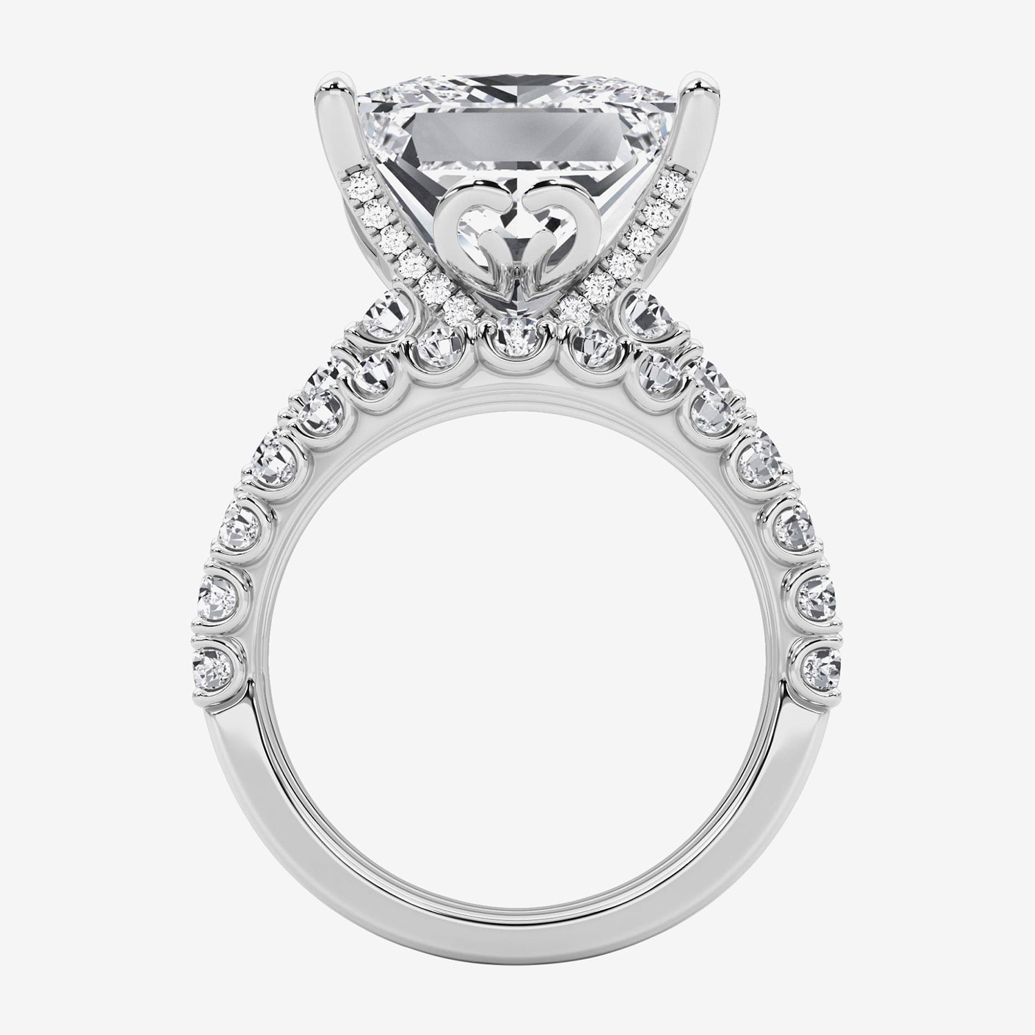 F / Vs2) Womens 3/8 Ct. T.W. Lab Grown White Diamond 14K Gold Side Stone Bridal Set