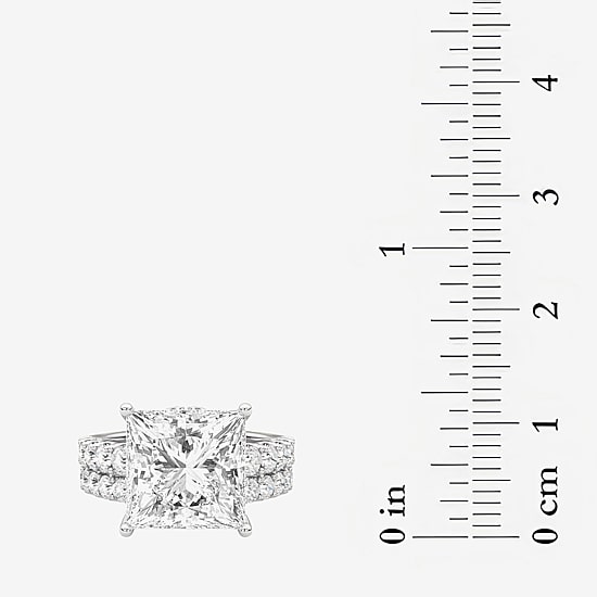 Grown Gorgeous (F / Vs2) Womens 12 3/8 Ct. T.W. Lab Grown White Diamond 14K Gold Side Stone Bridal Set