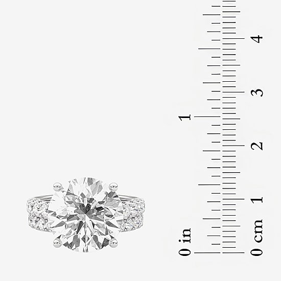 Grown Gorgeous (F / Vs2) Womens 11 3/8 Ct. T.W. Lab Grown White Diamond 14K Gold Round Side Stone Bridal Set