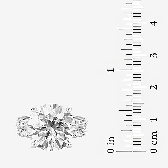 Grown Gorgeous (F / Vs2) Womens 12 3/8 Ct. T.W. Lab Grown White Diamond 14K Gold Round Side Stone Bridal Set