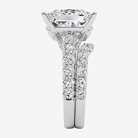 Grown Gorgeous (F / Vs2) Womens 11 3/8 Ct. T.W. Lab Grown White Diamond 14K Gold Side Stone Bridal Set