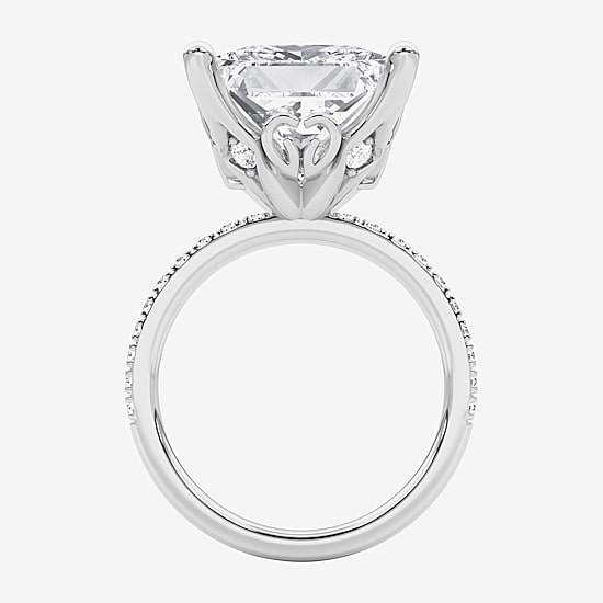 Grown Gorgeous (F / Vs2) Womens 9 1/8 Ct. T.W. Lab Grown White Diamond 14K Gold Side Stone Engagement Ring