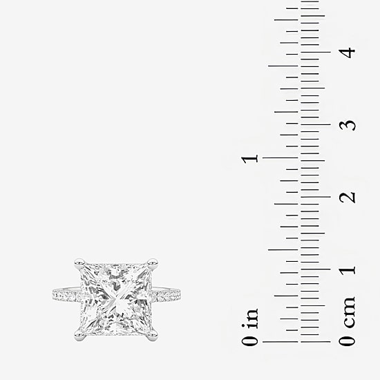 Grown Gorgeous (F / Vs2) Womens 9 1/8 Ct. T.W. Lab Grown White Diamond 14K Gold Side Stone Engagement Ring