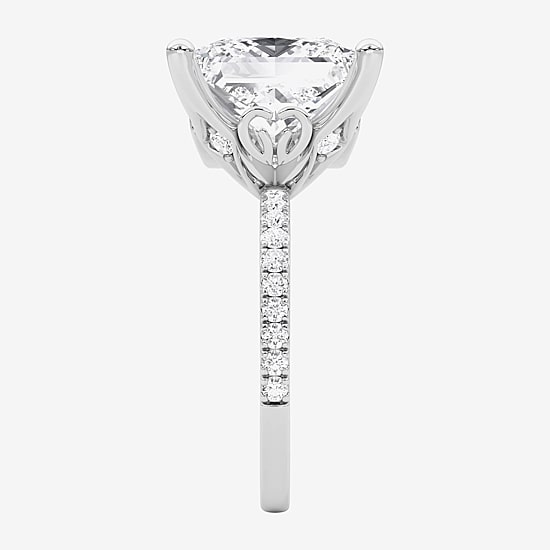 Grown Gorgeous (F / Vs2) Womens 9 1/8 Ct. T.W. Lab Grown White Diamond 14K Gold Side Stone Engagement Ring