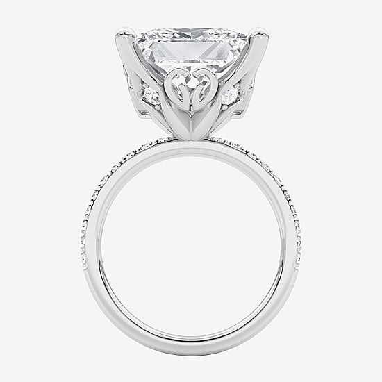 Grown Gorgeous (F / Vs2) Womens 11 1/6 Ct. T.W. Lab Grown White Diamond 14K Gold Side Stone Engagement Ring
