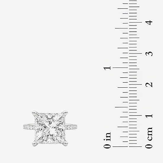 Grown Gorgeous (F / Vs2) Womens 10 1/6 Ct. T.W. Lab Grown White Diamond 14K Gold Side Stone Engagement Ring