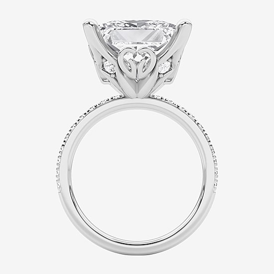 Grown Gorgeous (F / Vs2) Womens 10 1/6 Ct. T.W. Lab Grown White Diamond 14K Gold Side Stone Engagement Ring