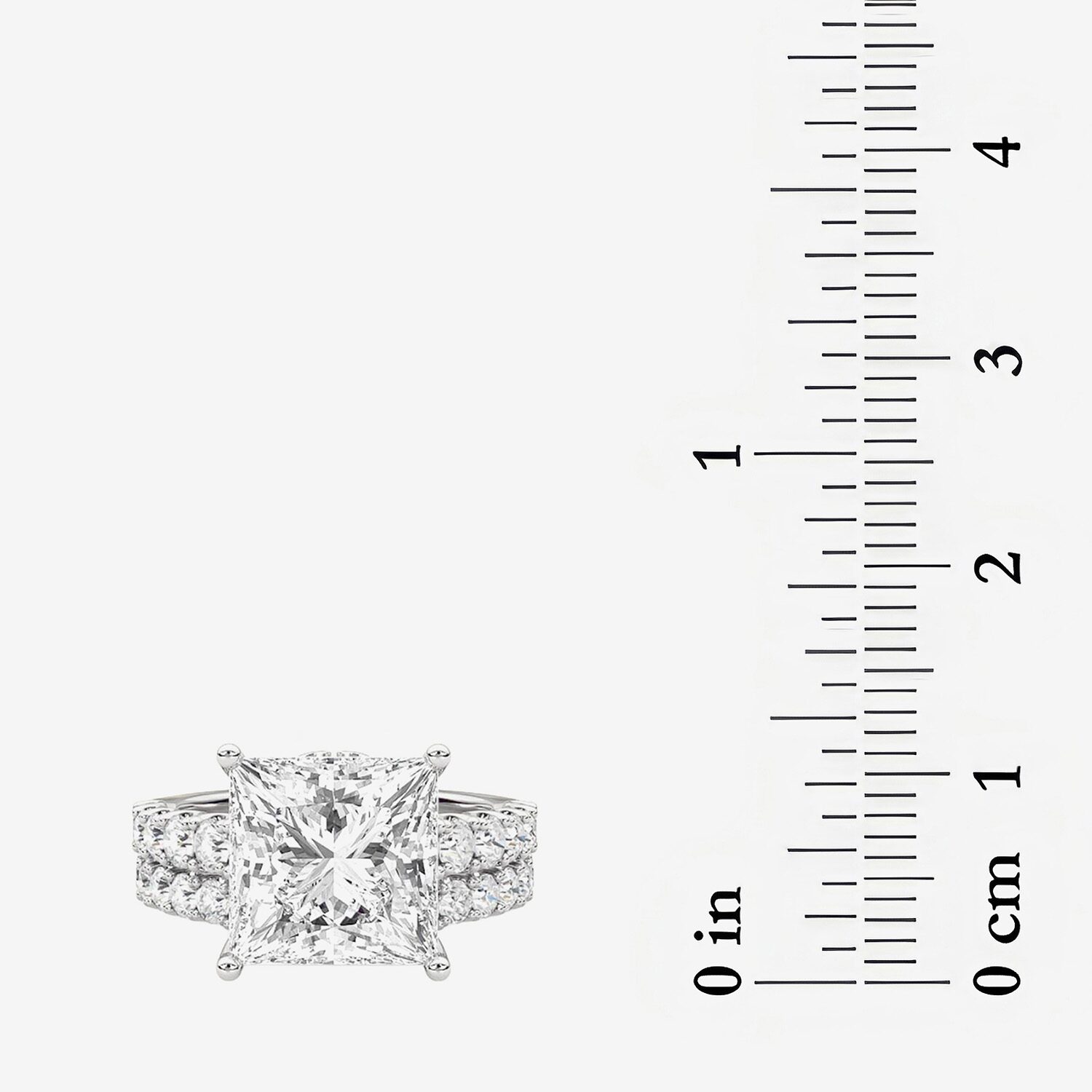 (F / Vs2) Womens 10 1/3 Ct. T.W. Lab Grown White Diamond 14K Gold Side Stone Bridal Set
