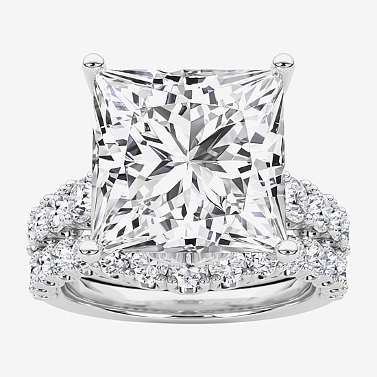Grown Gorgeous (F / Vs2) Womens 10 1/3 Ct. T.W. Lab Grown White Diamond 14K Gold Side Stone Bridal Set