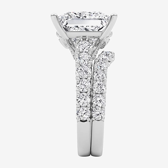 Grown Gorgeous (F / Vs2) Womens 10 1/3 Ct. T.W. Lab Grown White Diamond 14K Gold Side Stone Bridal Set