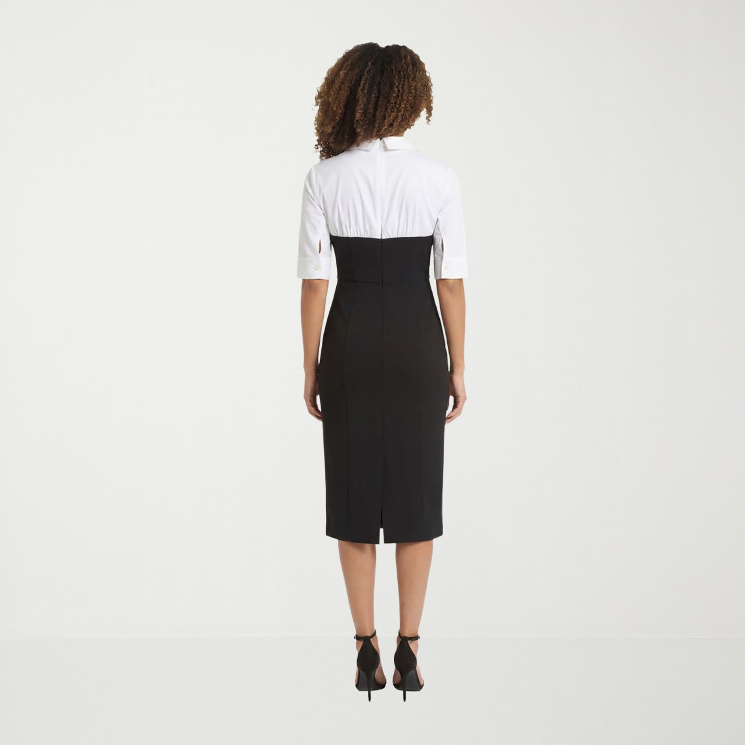 London Times Womens Elbow Sleeve Sheath Dress