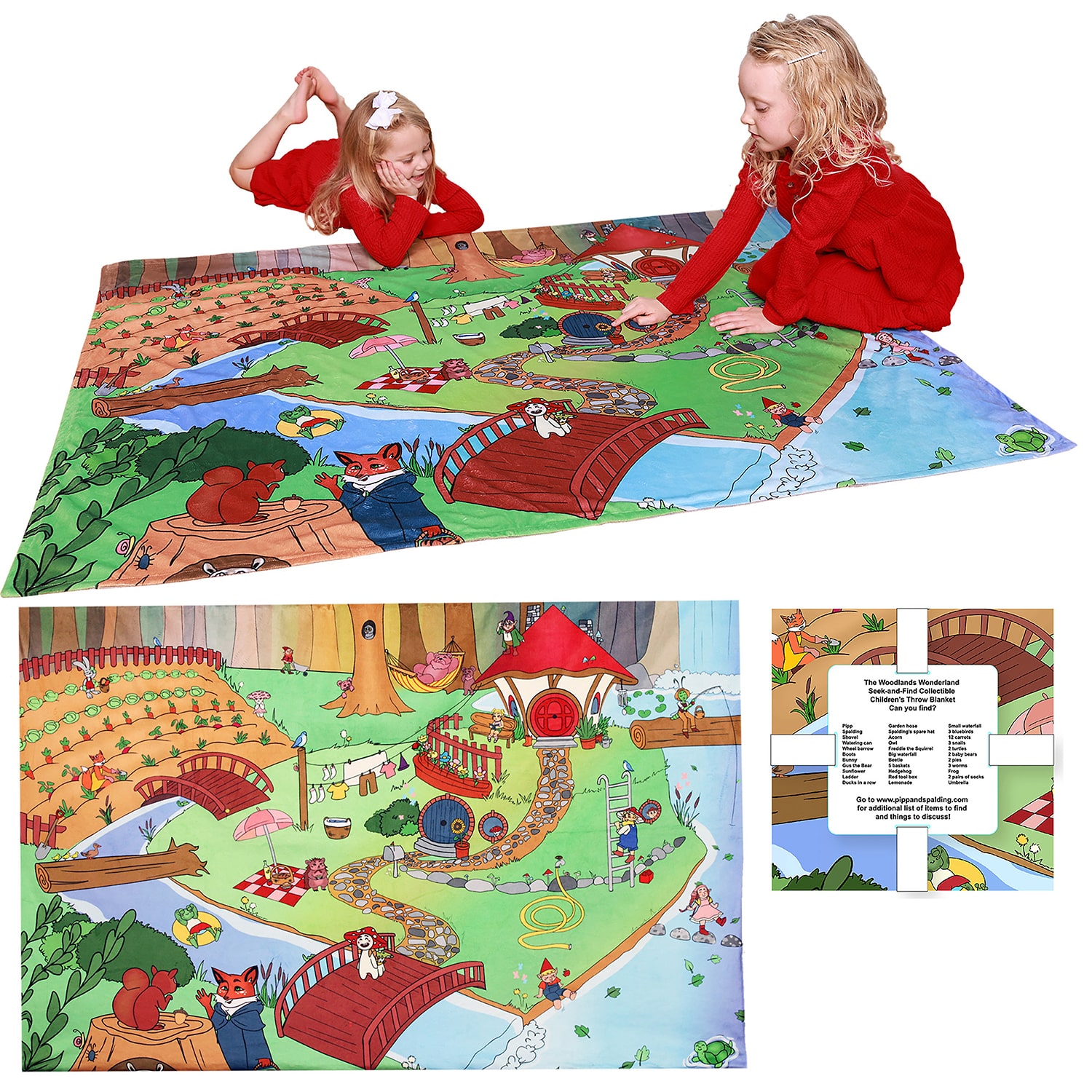 3 Stories Trading Company Springtime In The Woodlands Seek And Find Interactive Toddler 2-pc. Baby Blanket