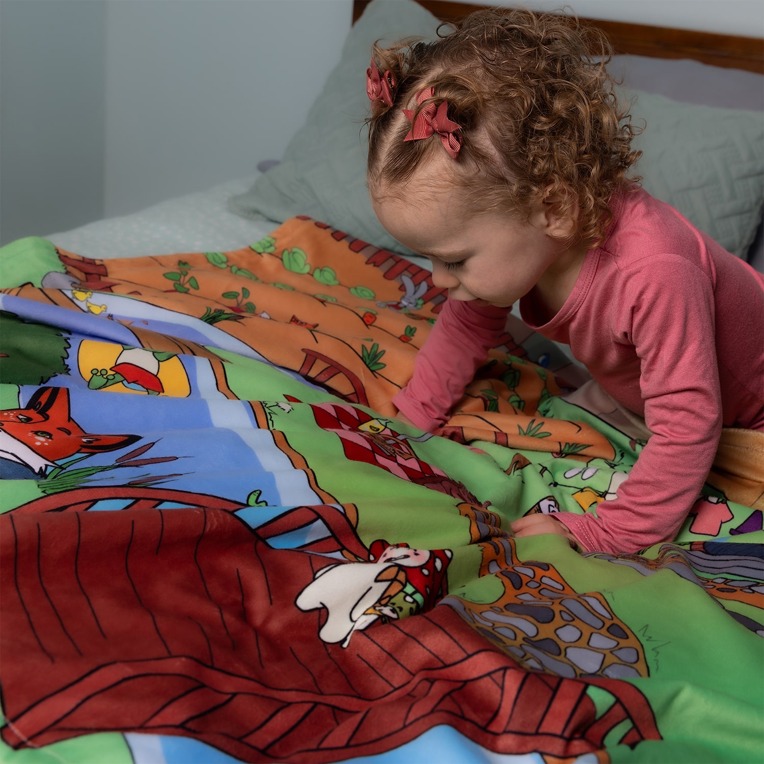 3 Stories Trading Company Springtime In The Woodlands Seek And Find Interactive Toddler 2-pc. Baby Blanket