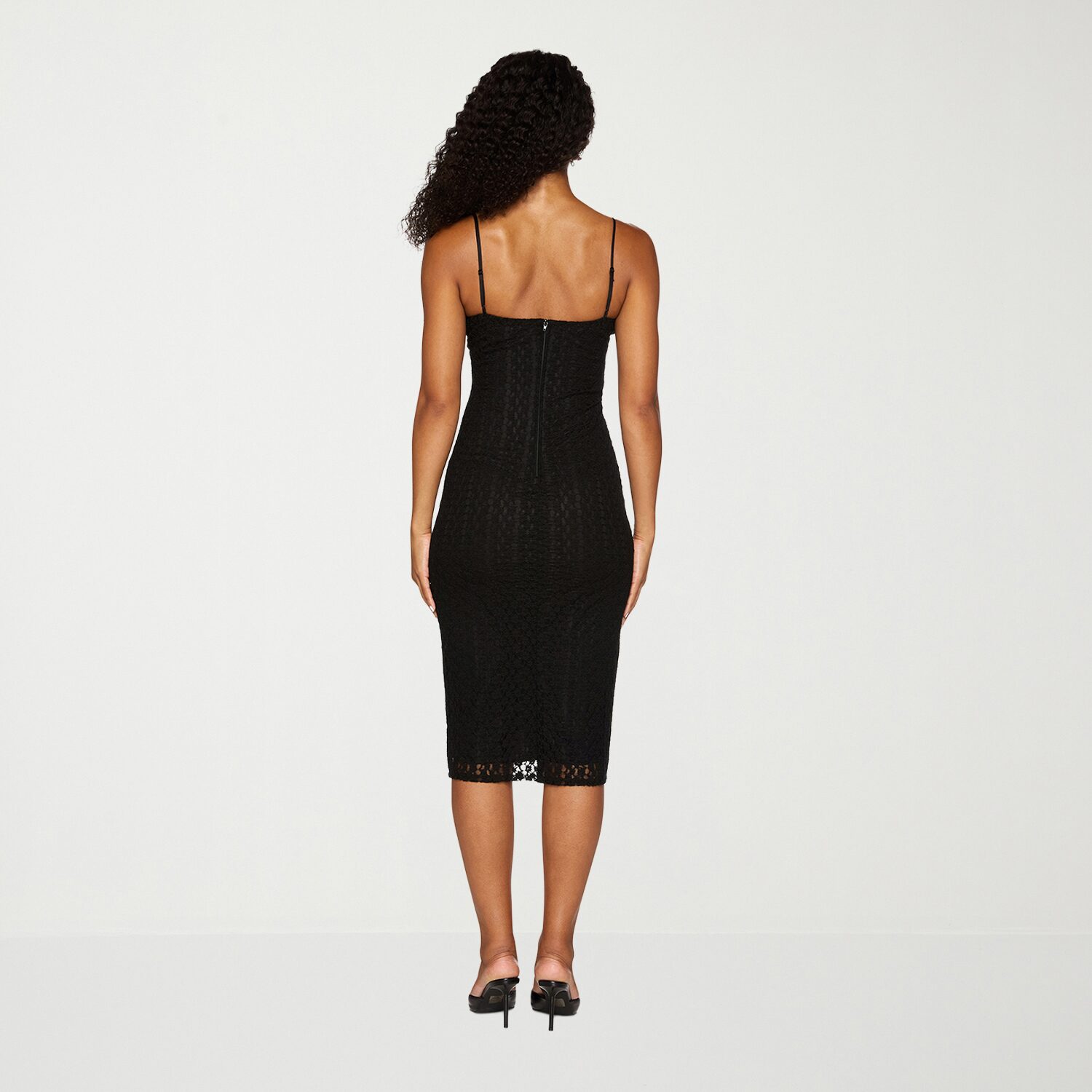 B. Smart Womens Juniors Sleeveless Lace Midi Slip Dress