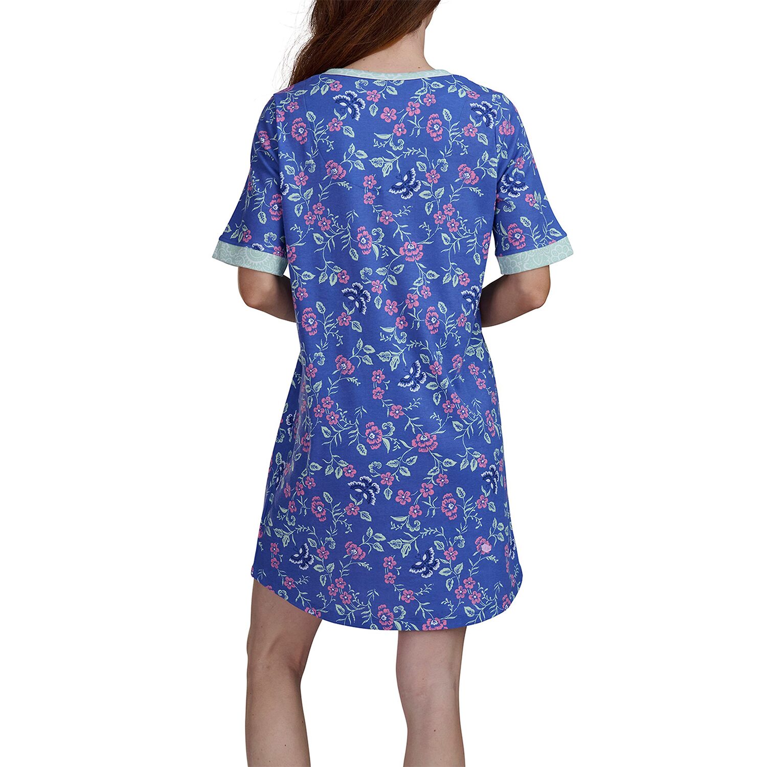 KAREN NEUBURGER® Mens Elbow Sleeve Scoop Neck 1 Pair Nightshirt