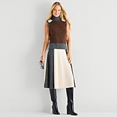 Liz Claiborne Womens High Rise Midi Flared Skirt
