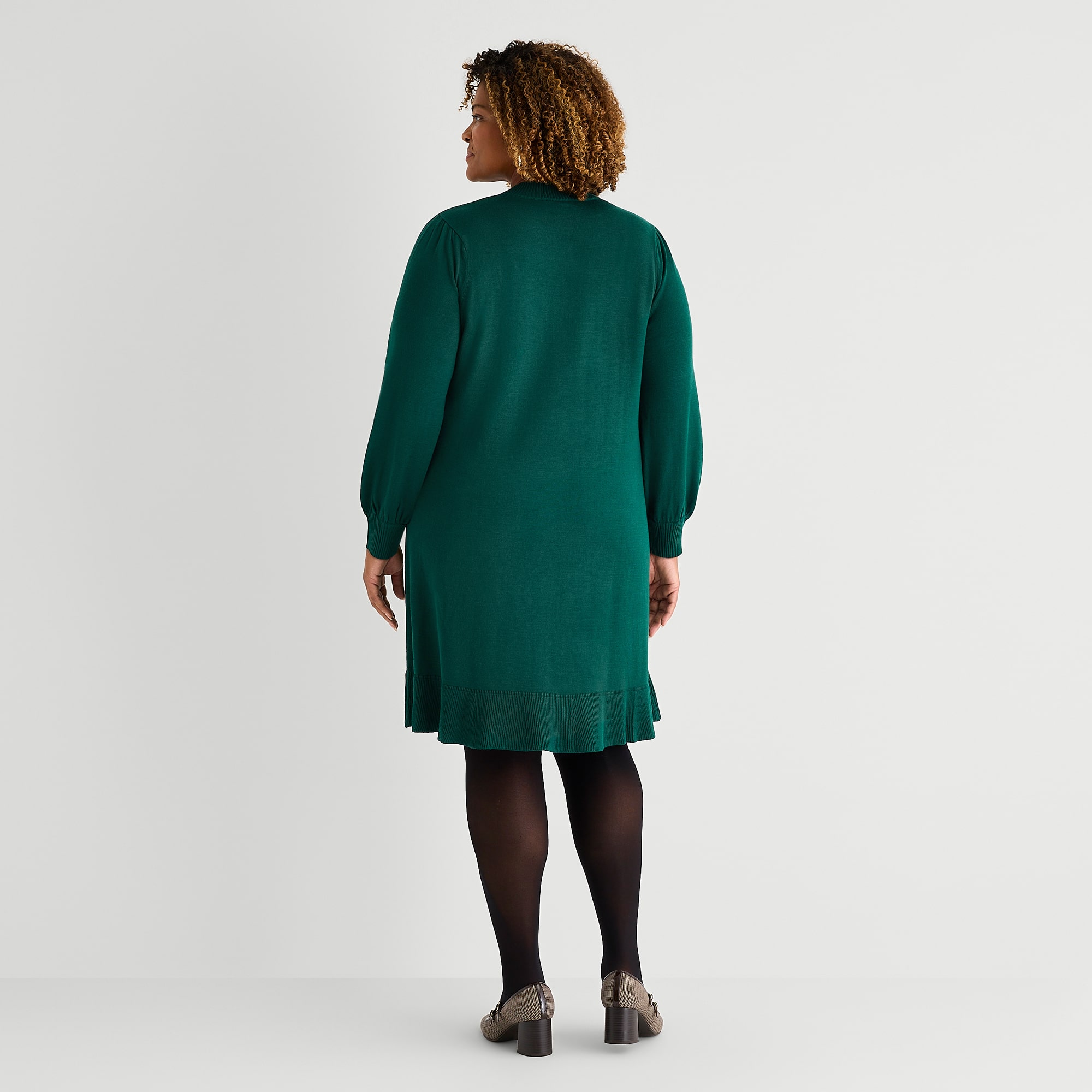 Robbie Bee Womens Plus Long Sleeve Sweater Dress