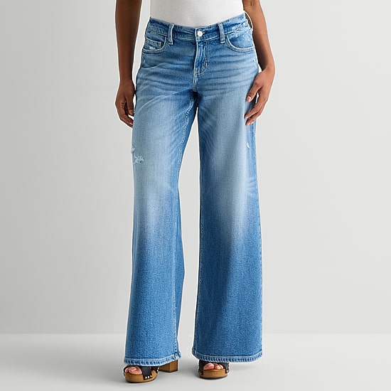 Arizona Curvy Womens Juniors Short Low Rise Curvy Fit Jean