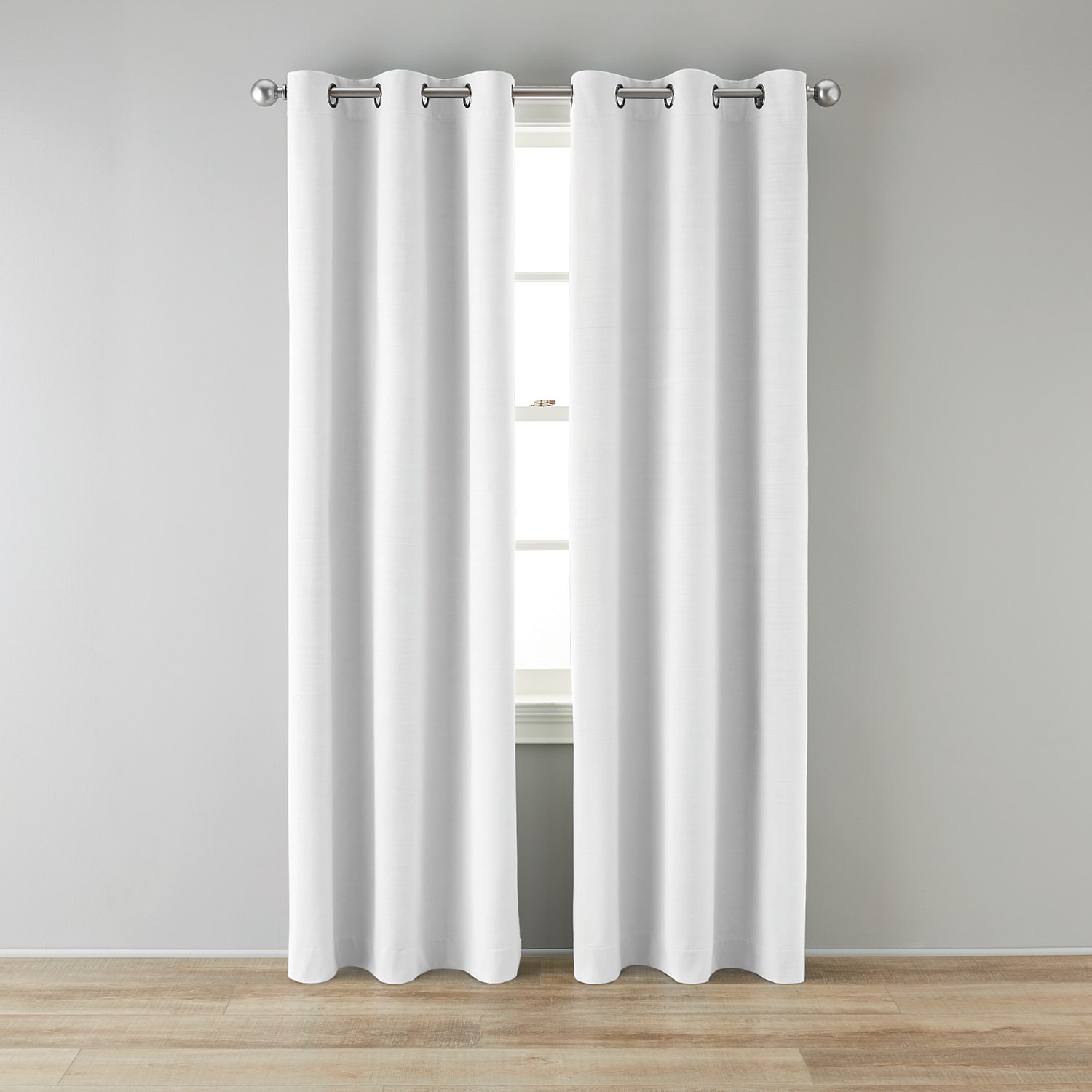 Home Expressions Dalton Solid Grommet Top 100% Blackout Single Curtain Panel