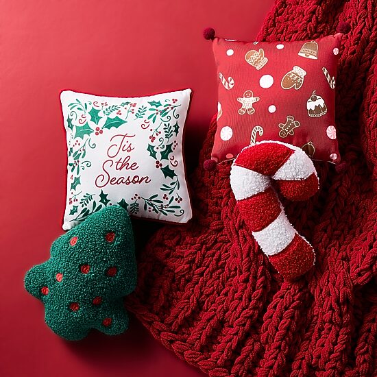 North Pole Trading Co. Holiday Mini 2pk Candy Cane 2-pc. Square Throw Pillow