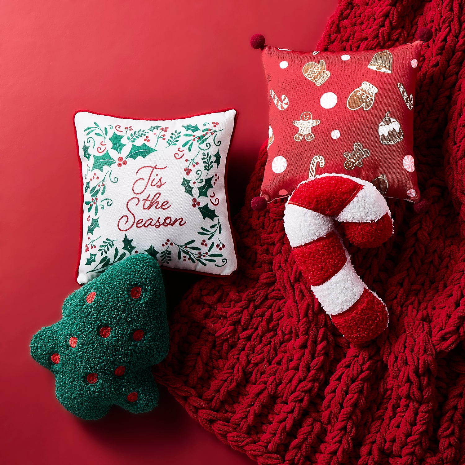 North Pole Trading Co. Holiday Mini 2pk Tree 2-pc. Square Throw Pillow