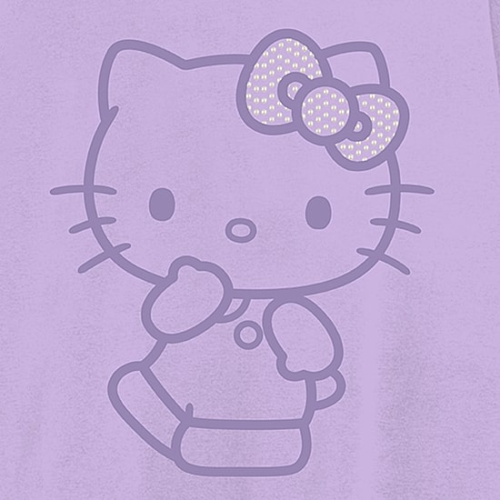 Little & Big Kid Girls Crew Neck Fleece Long Sleeve Hello Kitty Sweatshirt