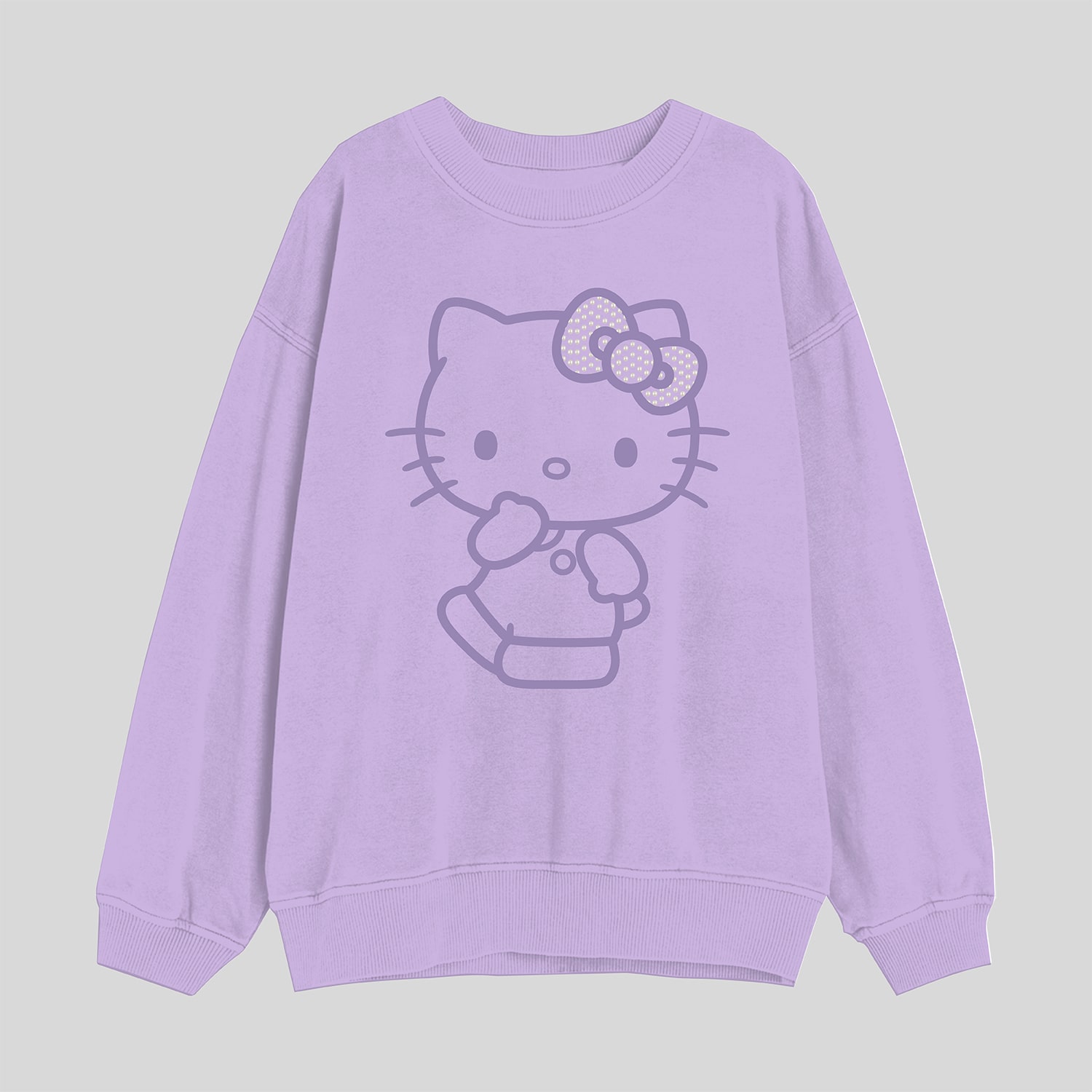 Little & Big Kid Girls Crew Neck Fleece Long Sleeve Hello Kitty Sweatshirt