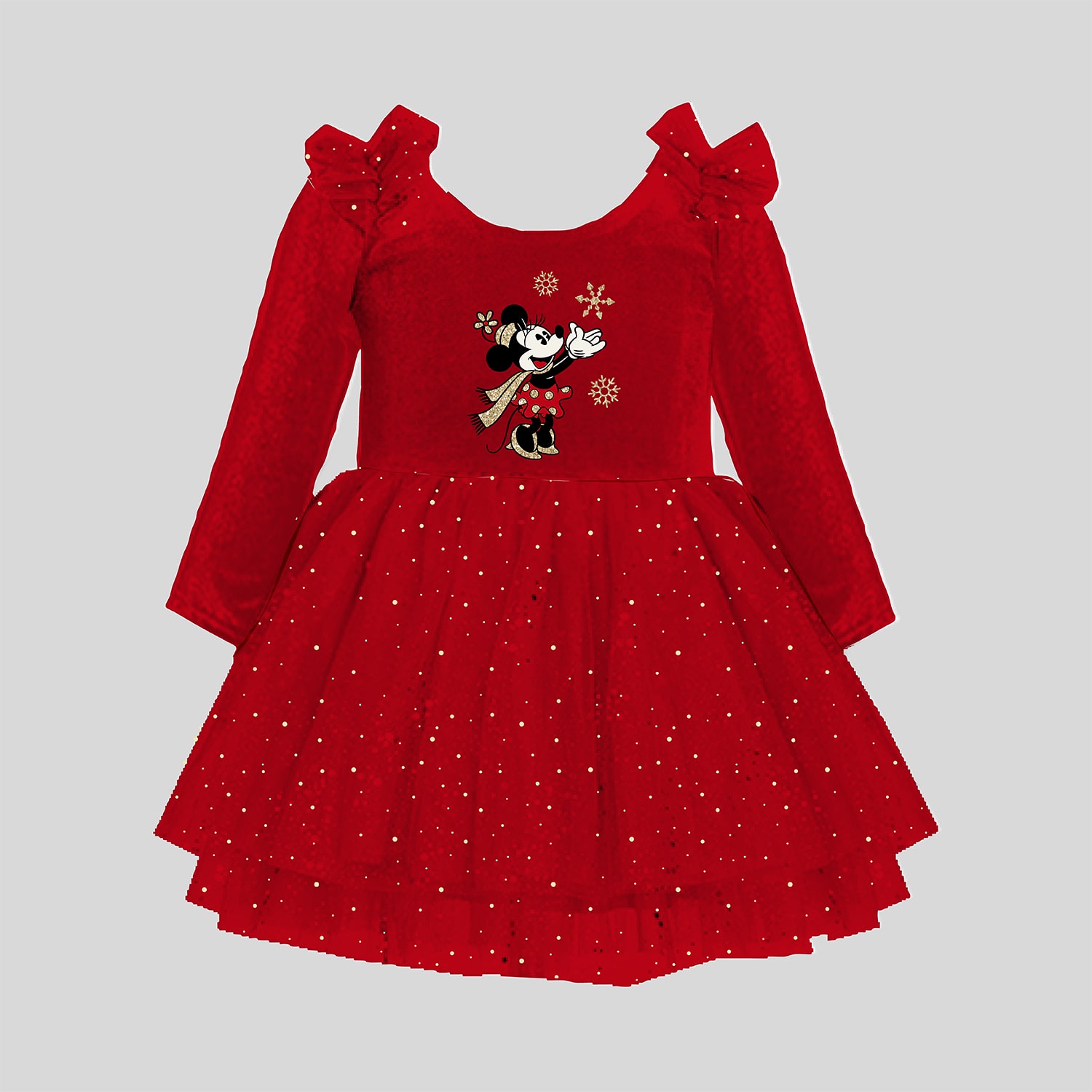 Disney Collection Toddler Girls Fitted Long Sleeve Minnie Mouse Tutu ...