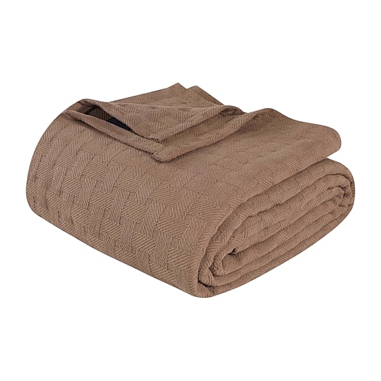 SUPERIOR® Basketweave All Season Breathable 100% Cotton Midweight Blanket
