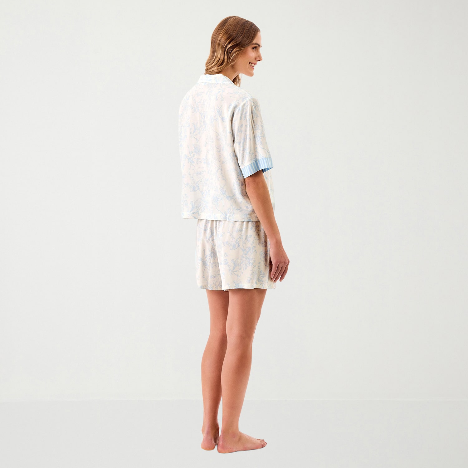 Martha Stewart Womens V-Neck Short Sleeve 2-pc. Pajama Set
