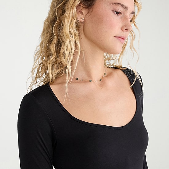 AEROPOSTALE Womens Juniors Sweetheart Neck Long Sleeve T-Shirt
