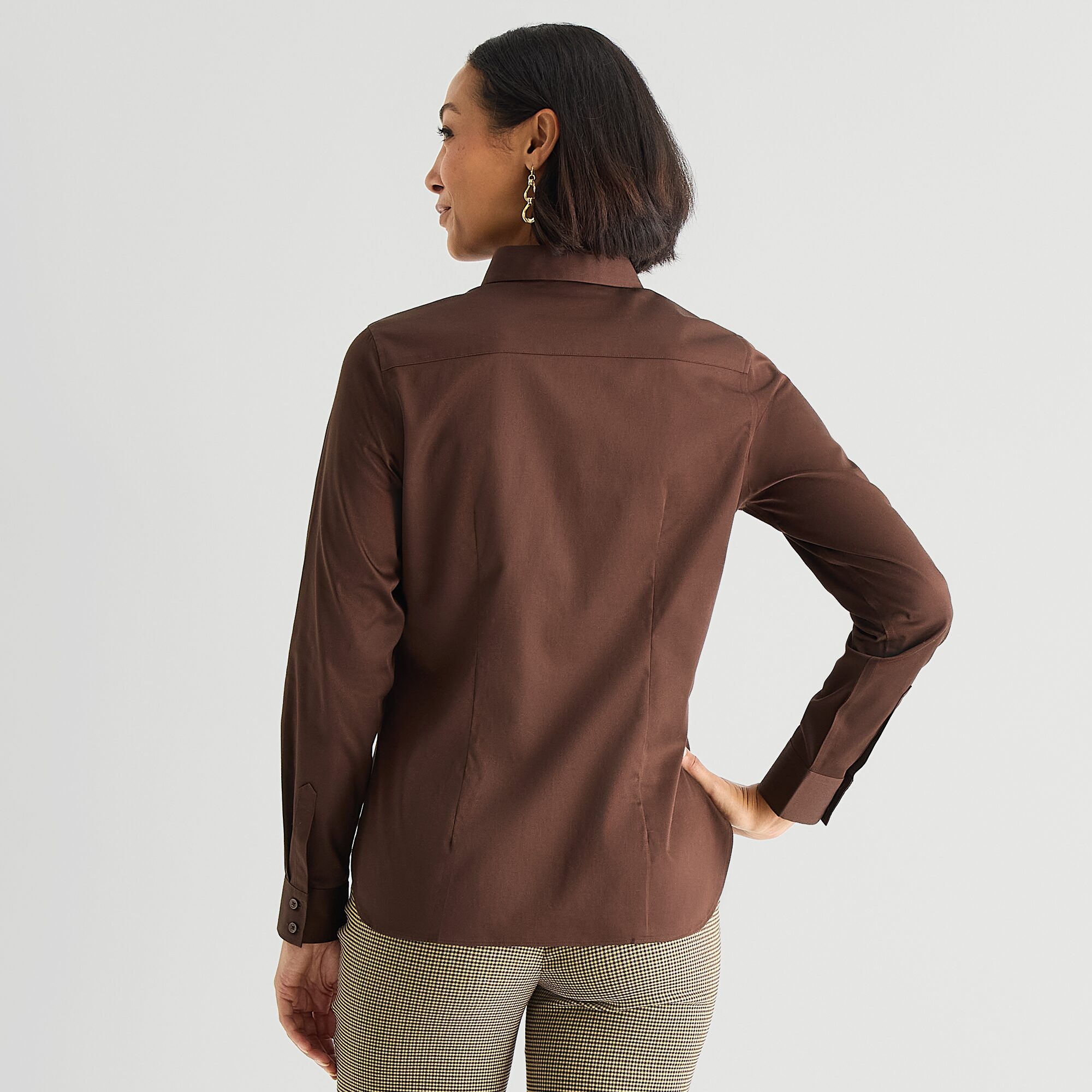 Liz Claiborne Womens Cuffed Long Sleeve Regular Fit Wrinkle Free Button-Down Shirt
