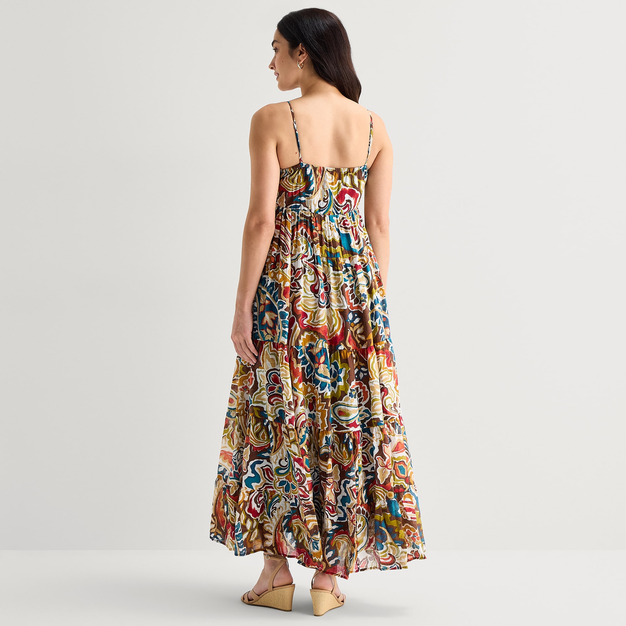 MSK Womens V Neck Sleeveless Maxi Dress