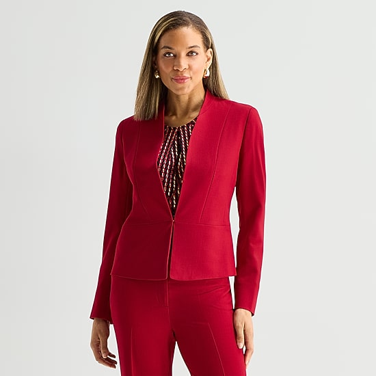 Black Label by Evan-Picone Womens Classic Fit Suit Jacket