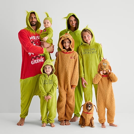 Mens Dr. Seuss Grinch Long Sleeve Matching Family Pajama Set