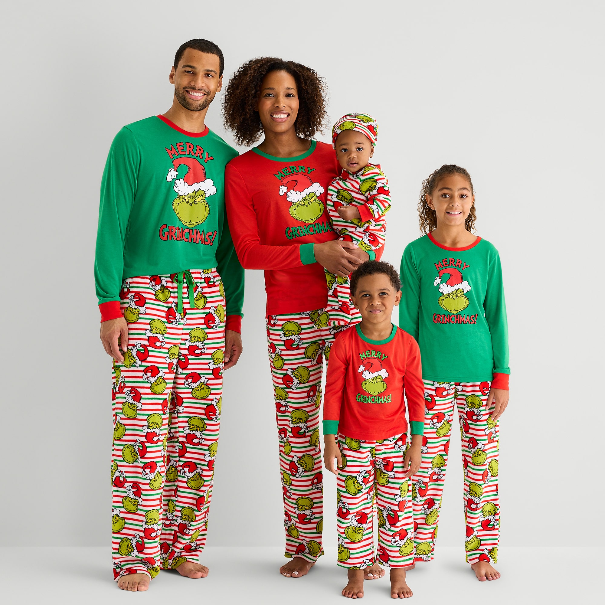 Womens Grinch Long Sleeve 2-pc. Pajama Set