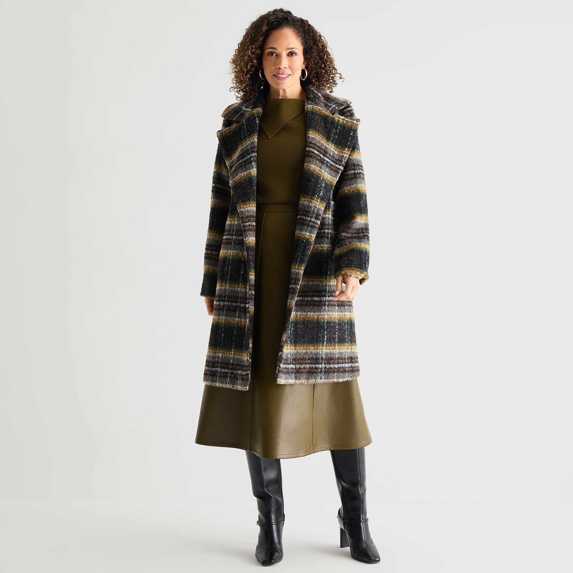 Liz Claiborne Womens Midweight Cocoon Coat