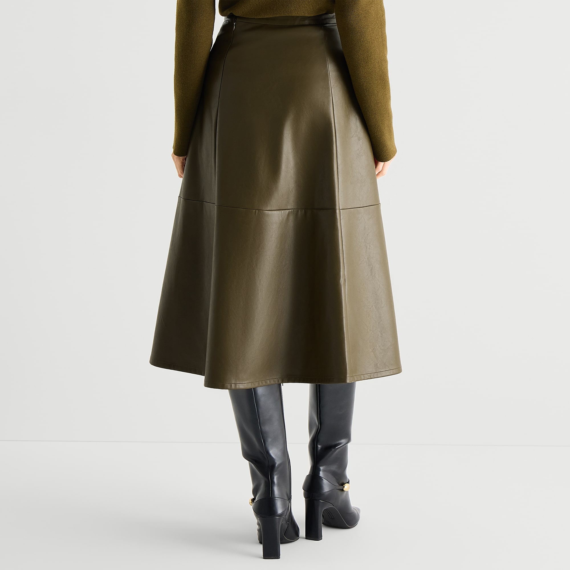 Liz Claiborne Womens Midi Flared Skirt