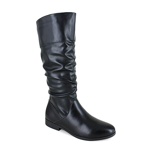Unionbay Womens Zeina Flat Heel Riding Boots In Black