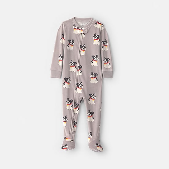 Carter's Dreamplush Baby Boys Footed Crew Neck Long Sleeve One Piece Pajama